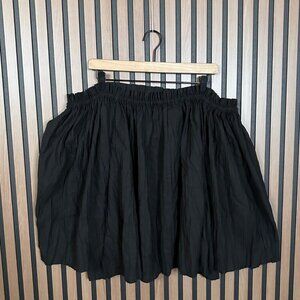 Kahle Top Small Womens Black Wool Stretch Off Shoulder Rag Doll Ruffled